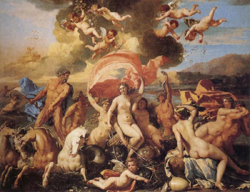 POUSSIN, Nicolas Triumph of Neptune and Amphitrite oil painting image